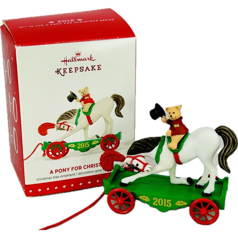 Hallmark A PONY FOR CHRISTMAS Keepsake Ornament #18 Bear on Circus Pony 2015‎